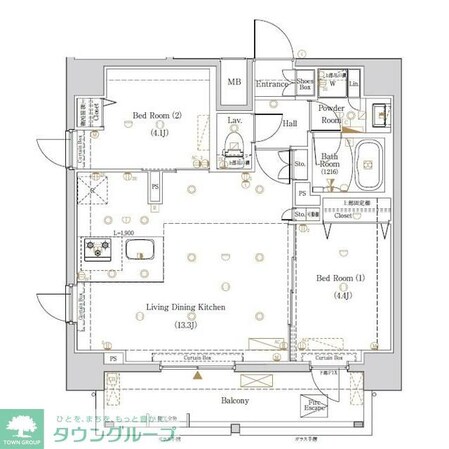 Log銀座EASTの物件間取画像